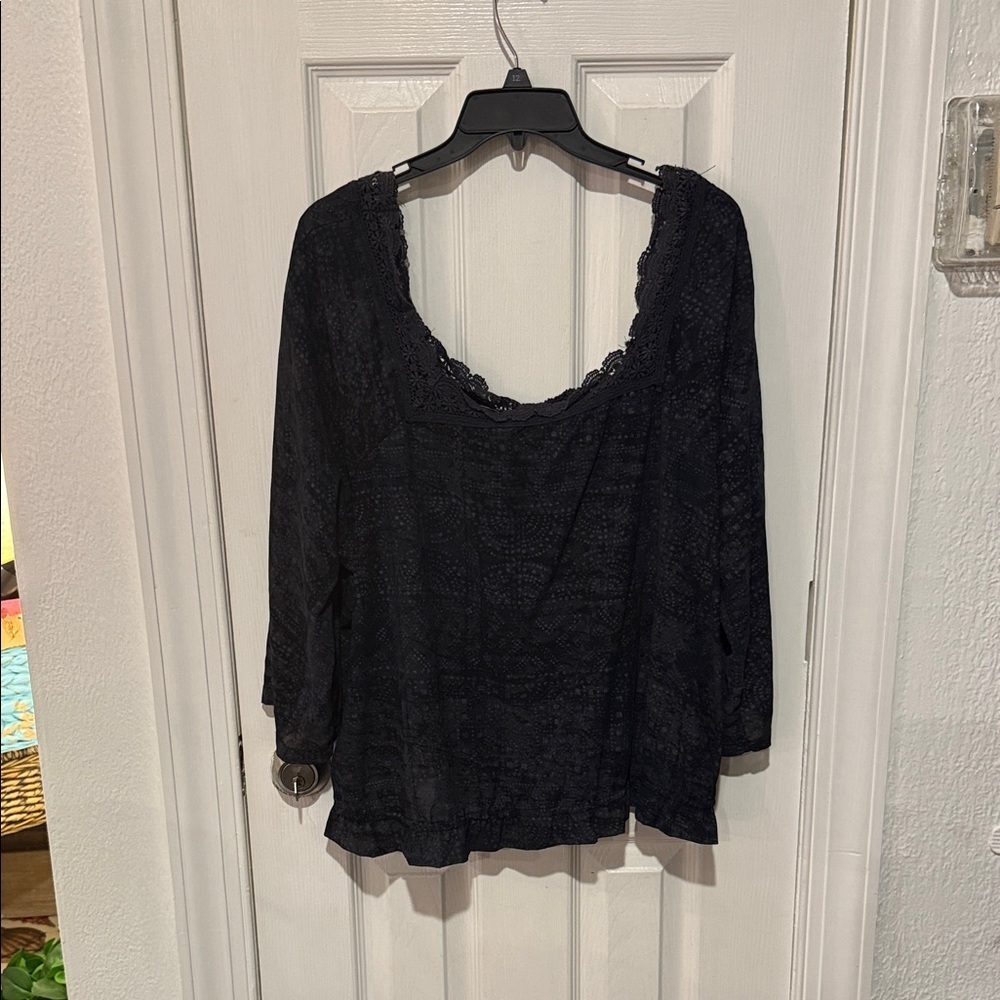 Maurices Black Lace Women's Blouse